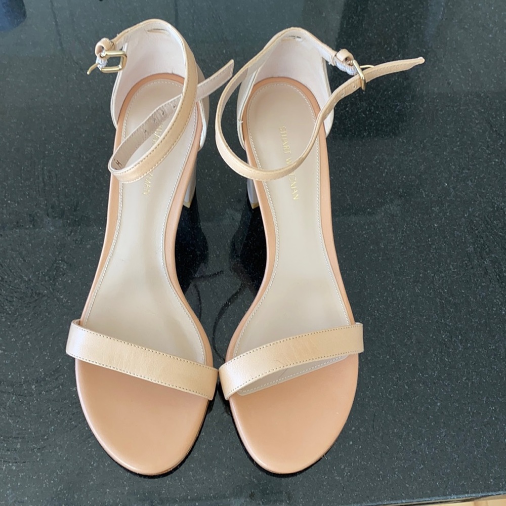 Nude Stuart Weiztman NearlyNude block heels